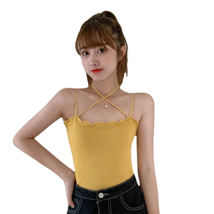 Spring HOT style Outside wear Little Vest Knitting primer shirt slip vest Inner frame upper garment girl Sweet fashion trend
Spring HOT style Outside wear Little Vest Knitting primer shirt slip vest Inner frame upper garment girl Sweet fashion trend
