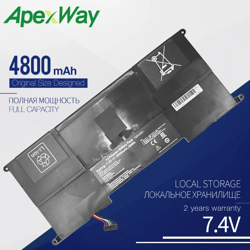 Apexway C23-UX21 C23UX21 Laptop Battery for Asus Ultrabook UX21A UX21E Series for Zenbook Zenbook UX21 Zenbook UX21E 4800 mAh
Apexway C23-UX21 C23UX21 Laptop Battery for Asus Ultrabook UX21A UX21E Series for Zenbook Zenbook UX21 Zenbook UX21E 4800 mAh