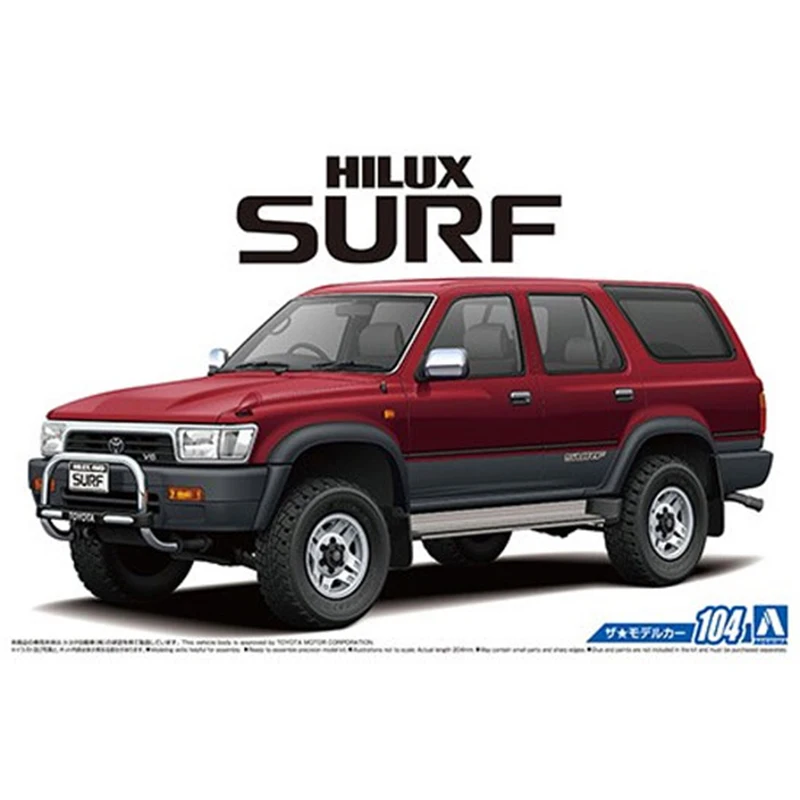 Assembled Model 1/24 Toyota VZN130G Hilux Surf SSR-X Wide Body `91 Display Toy Plastic Assembly Building Model Kit 05698
Assembled Model 1/24 Toyota VZN130G Hilux Surf SSR-X Wide Body `91 Display Toy Plastic Assembly Building Model Kit 05698