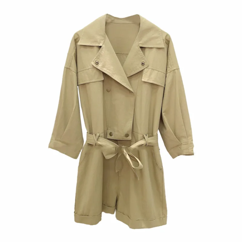 GVUW Women's Khaki Sashes Playsuits Notched Neck Fashion Loose Temperament 2021 Spring Summer Female New Arrivals 20D1196
GVUW Women's Khaki Sashes Playsuits Notched Neck Fashion Loose Temperament 2021 Spring Summer Female New Arrivals 20D1196