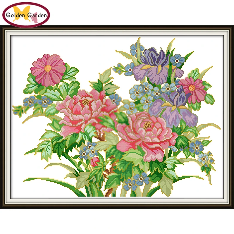 GG Full Peony Counted Cross Stitch Pattern 11CT 14CT Embroidery Needlework Kit Joy Sunday Cross Stitch Set Flower for Home Decor
GG Full Peony Counted Cross Stitch Pattern 11CT 14CT Embroidery Needlework Kit Joy Sunday Cross Stitch Set Flower for Home Decor