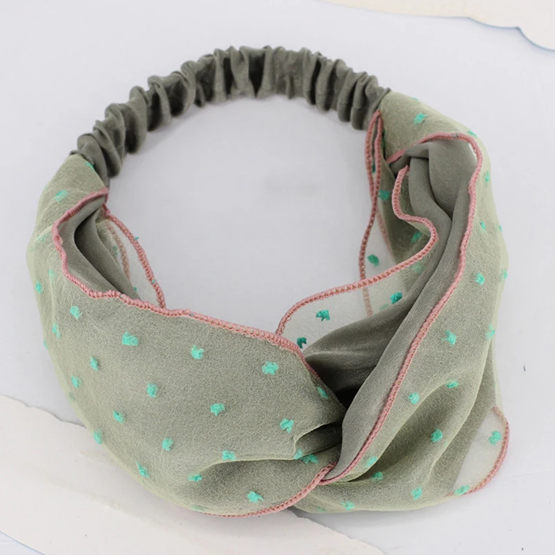 Double Mesh Gauze Hairband For Girls Women Yoga Hair Band Dots Printing Mesh Knot Sport Headband Women sport hair band
Double Mesh Gauze Hairband For Girls Women Yoga Hair Band Dots Printing Mesh Knot Sport Headband Women sport hair band