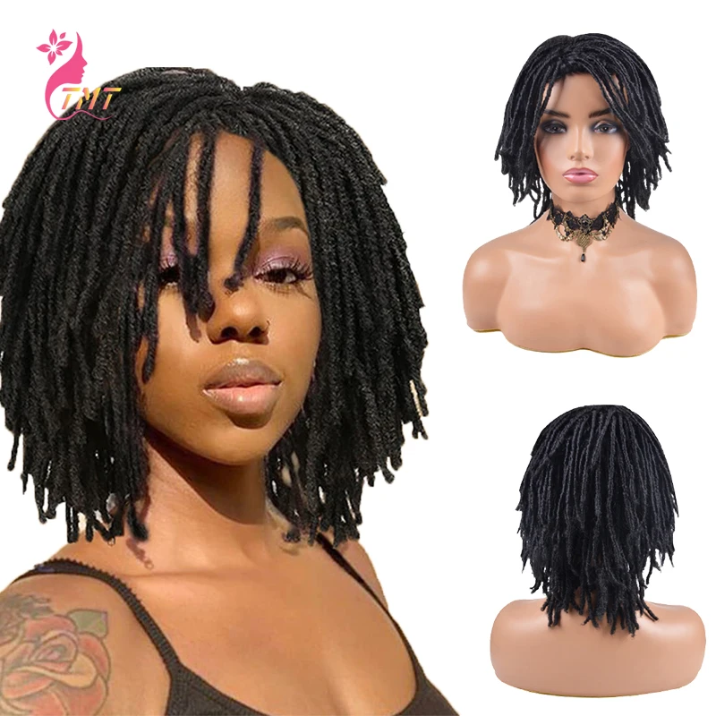 Dreadlock Wig Synthetic Braided Twist Wig For Black Women And Men Natural Black Ombre Brown Short Cosplay Curly Braided Wigs
Dreadlock Wig Synthetic Braided Twist Wig For Black Women And Men Natural Black Ombre Brown Short Cosplay Curly Braided Wigs