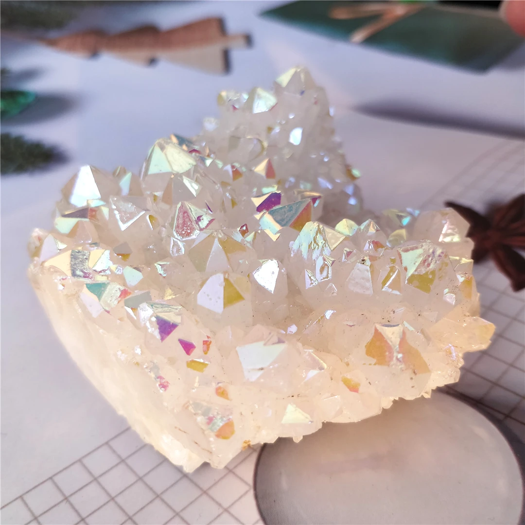 Natural Raw White Quartz Crystal Cluster Electroplated Angel Aura Reiki Crystalline Teeth Cluster Mineral Specimens Decorate
Natural Raw White Quartz Crystal Cluster Electroplated Angel Aura Reiki Crystalline Teeth Cluster Mineral Specimens Decorate