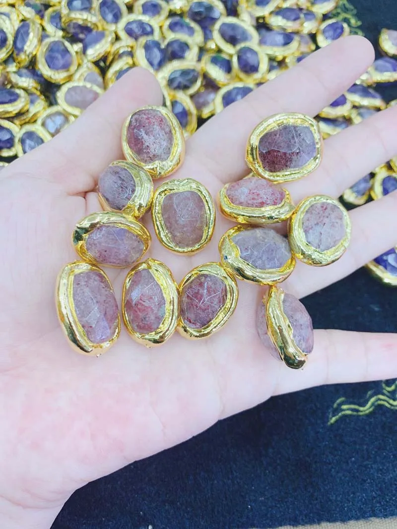 DIY Jewelry Beads Natural Crystal Beads Connector For Jewelry Making Straight hole Oval Beads Strawberry crystal10pcs
DIY Jewelry Beads Natural Crystal Beads Connector For Jewelry Making Straight hole Oval Beads Strawberry crystal10pcs