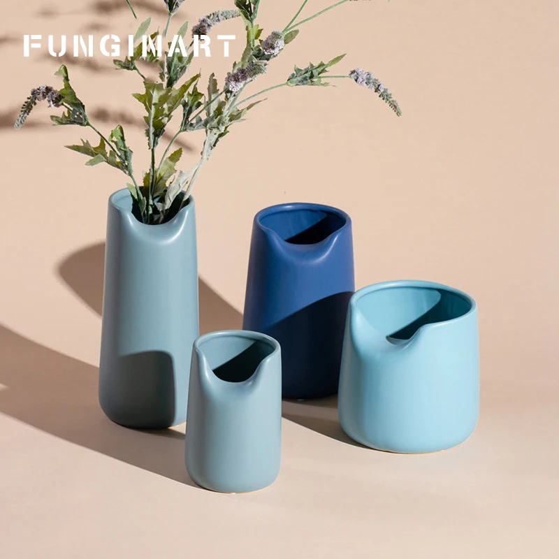 Nordic Minimalist Blue Ceramic Vase Living Room Tabletop Study Countertop Decoration Flower Arrangement Home Desktop Art Vases
Nordic Minimalist Blue Ceramic Vase Living Room Tabletop Study Countertop Decoration Flower Arrangement Home Desktop Art Vases