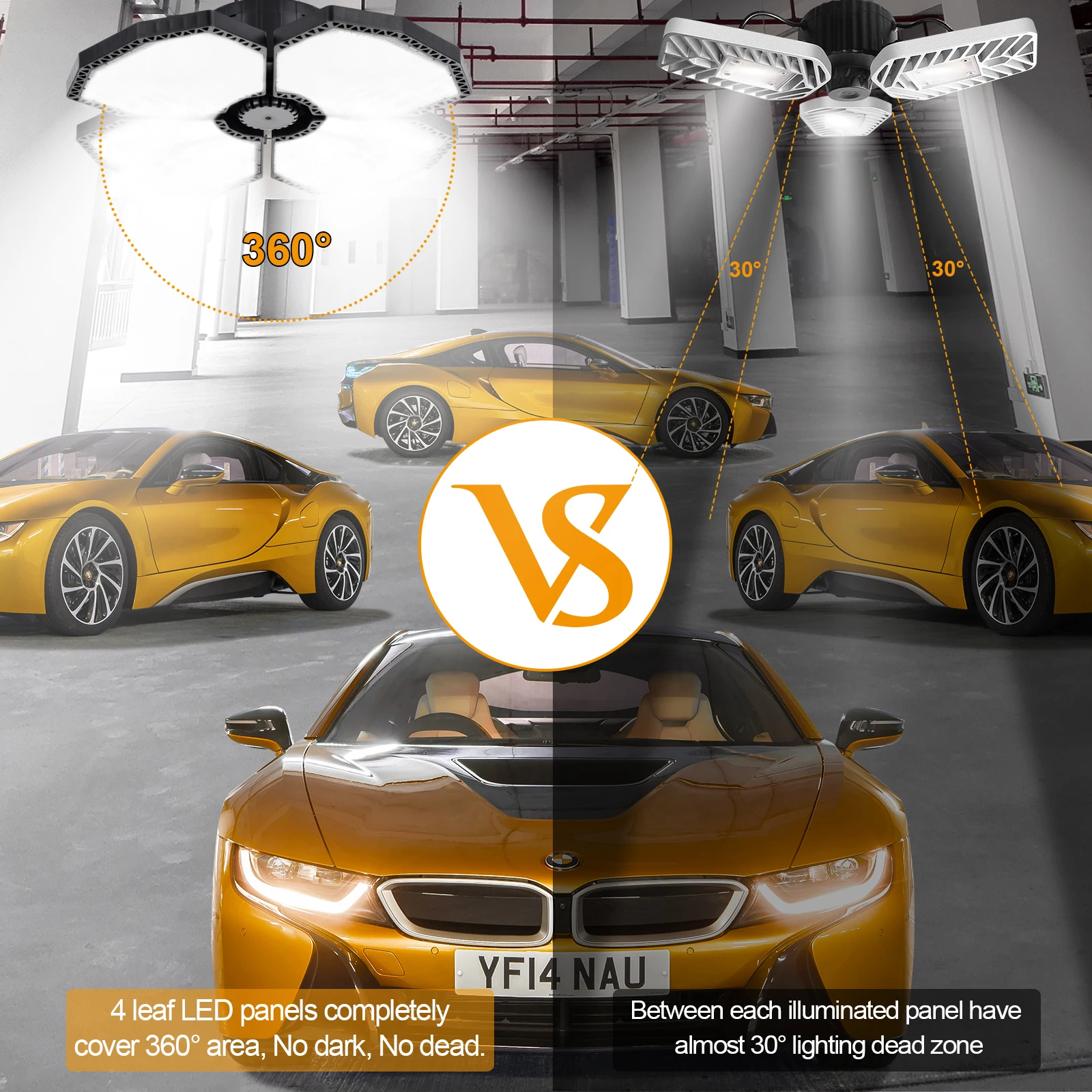 140W Adjustable 4 Leaf Deformable LED Garage Lighting High Bay Workshop Ceiling Lamp for Warehouse and Industrial Lights
140W Adjustable 4 Leaf Deformable LED Garage Lighting High Bay Workshop Ceiling Lamp for Warehouse and Industrial Lights