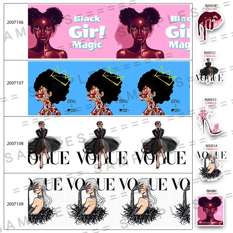 New Black Girl Character Printed 5 YardsGrosgrain/Satin Ribbon 30pcs/lot Resins for DIY Mobile Case 200710
New Black Girl Character Printed 5 YardsGrosgrain/Satin Ribbon 30pcs/lot Resins for DIY Mobile Case 200710