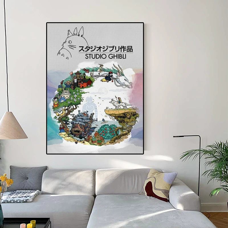 Japanese Anime Miyazaki Hayao Cartoon Poster And Prints Spirited Away Canvas Painting Wall Art Picture For Living Room Decor
Japanese Anime Miyazaki Hayao Cartoon Poster And Prints Spirited Away Canvas Painting Wall Art Picture For Living Room Decor