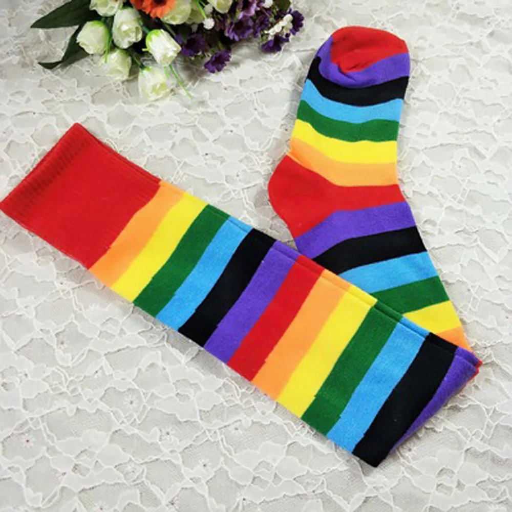 Striped Sexy Long Socks For Pregnant Women Rainbow Winter Warm Cable Long Boot Socks Over Knee Thigh High Stockings For Girls
Striped Sexy Long Socks For Pregnant Women Rainbow Winter Warm Cable Long Boot Socks Over Knee Thigh High Stockings For Girls