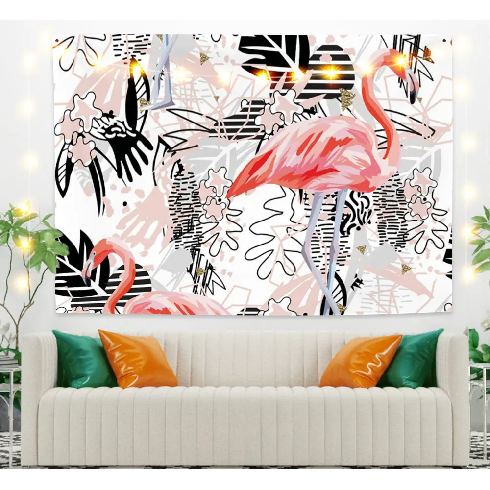 Flamingo and Black Leaves Tapestry Vintage Exotic for Bedroom Photography Wall Decor
Flamingo and Black Leaves Tapestry Vintage Exotic for Bedroom Photography Wall Decor