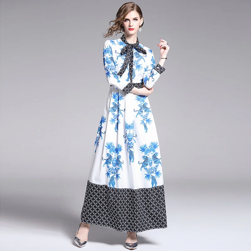 Autumn Boho Blue Print Maxi Dress Women Casual Korean Long Sleeve Fashion White High Waist Elegant Club Party Dresses Vestidos
Autumn Boho Blue Print Maxi Dress Women Casual Korean Long Sleeve Fashion White High Waist Elegant Club Party Dresses Vestidos