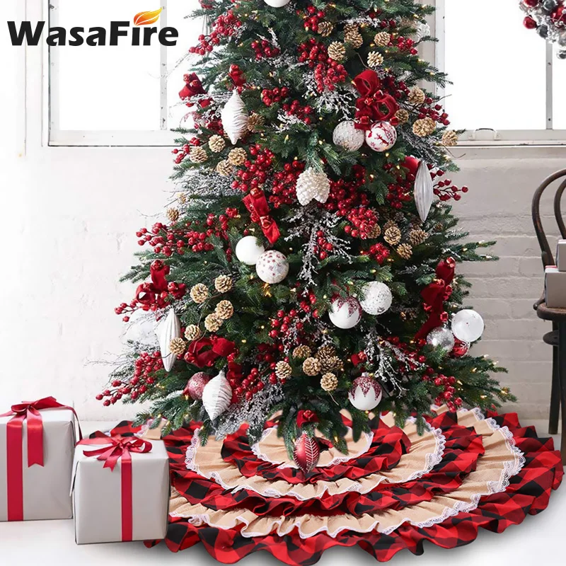 116cm Christmas Tree Skirt Carpet New Year Xmas Decoration Pleated Plaid Cake Tree Skirt Festive Party Supplies Navidad 2022
116cm Christmas Tree Skirt Carpet New Year Xmas Decoration Pleated Plaid Cake Tree Skirt Festive Party Supplies Navidad 2022