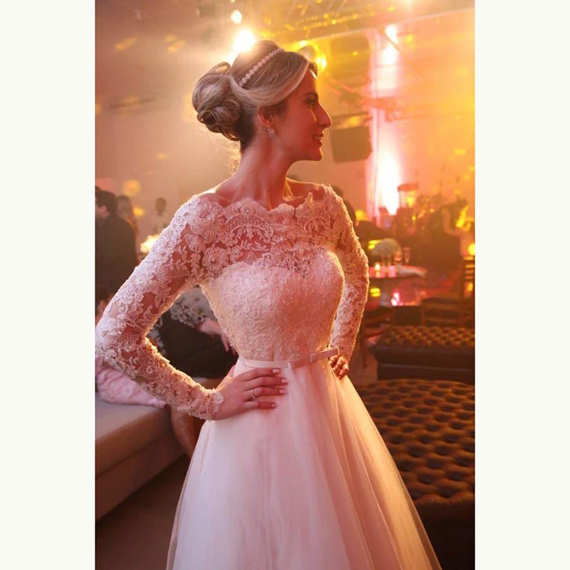 FOLOBE Wedding Dress Lace Bride Wedding Boat Neck A-line Floor-length Back Zipper Fashion Slim Vestidos Elegantes Para Mujer
FOLOBE Wedding Dress Lace Bride Wedding Boat Neck A-line Floor-length Back Zipper Fashion Slim Vestidos Elegantes Para Mujer