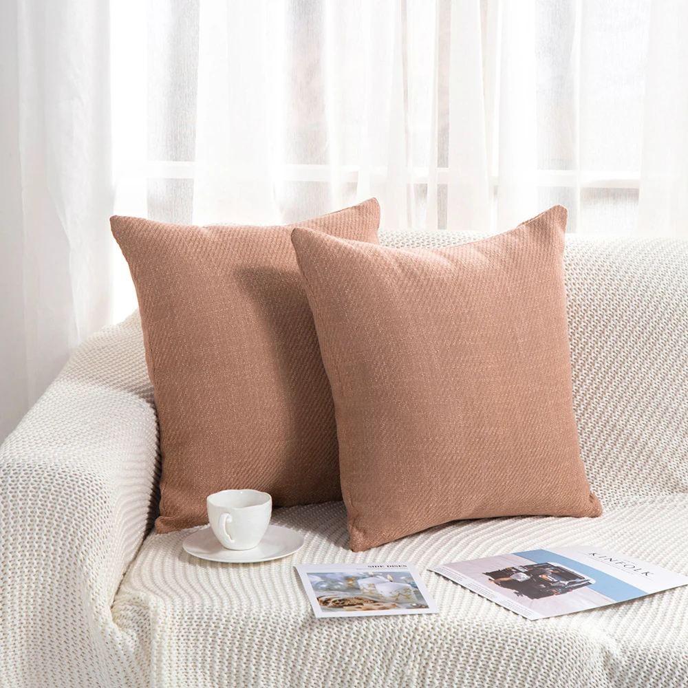 Throw Pillow Covers 18x18" Set of 2 Solid Decorative Pillowcases Machine Washed Square Pillow Cushion Cases for Couch Sofa
Throw Pillow Covers 18x18" Set of 2 Solid Decorative Pillowcases Machine Washed Square Pillow Cushion Cases for Couch Sofa