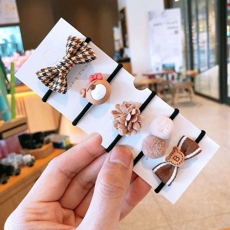 Korean Style Children's Hair Accessories Baby Cartoon Bow Elastic Rubber Band Resin Fabric Girl Hair Rope Headdress Gift 
Korean Style Children's Hair Accessories Baby Cartoon Bow Elastic Rubber Band Resin Fabric Girl Hair Rope Headdress Gift