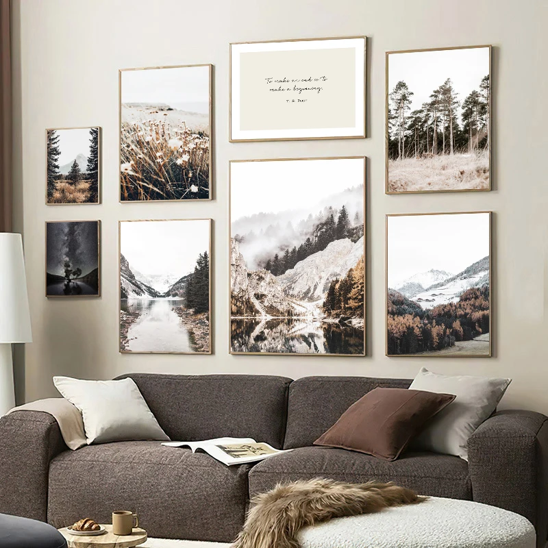Autumn Winter Natural Landscape Painting Lake Reflection Canvas Painting Poster Nordic Style Art Print Wall Decoration Picture
Autumn Winter Natural Landscape Painting Lake Reflection Canvas Painting Poster Nordic Style Art Print Wall Decoration Picture