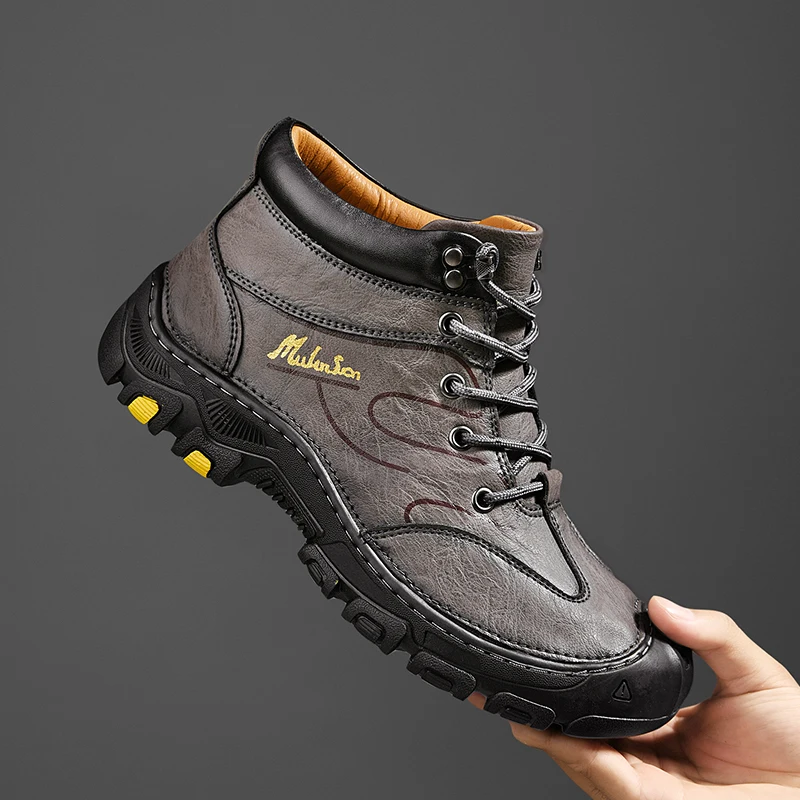 Men's Handmade Leather Ankle Boots Autumn Winter Mens Shoes Fashion Large Size Casual Boots Men Outdoor Platform Trekking Boots
Men's Handmade Leather Ankle Boots Autumn Winter Mens Shoes Fashion Large Size Casual Boots Men Outdoor Platform Trekking Boots