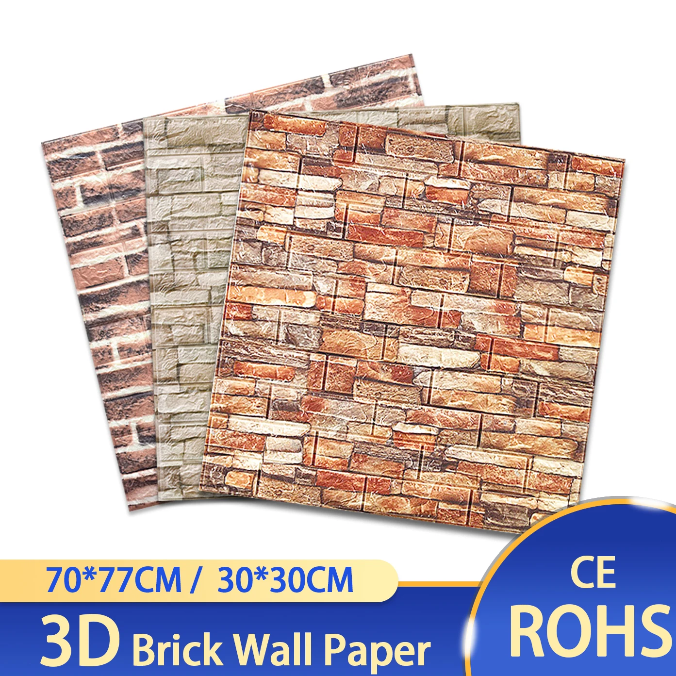 3D Wallpaper DIY Brick stone pattern Self-Adhesive Waterproof Wall Stickers 70cm*77cm floral prints 3D Wall Sticker for home
3D Wallpaper DIY Brick stone pattern Self-Adhesive Waterproof Wall Stickers 70cm*77cm floral prints 3D Wall Sticker for home