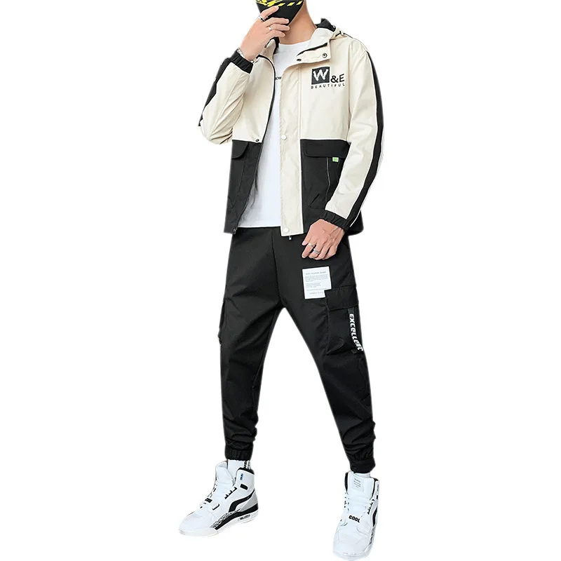 2021 spring new men's trend two-piece open shirt jacket men's sportswear Hong Kong wind fashion trousers suit jacket
2021 spring new men's trend two-piece open shirt jacket men's sportswear Hong Kong wind fashion trousers suit jacket