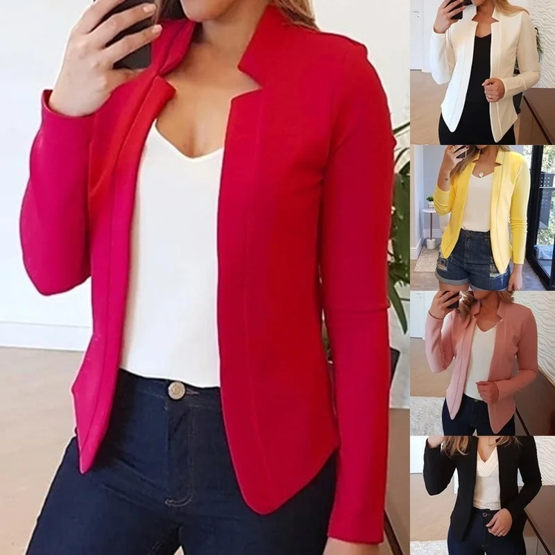 2021 Commuter Temperament Coat Solid Color Long Sleeve Coat Waist Down Stand Collar Suit
2021 Commuter Temperament Coat Solid Color Long Sleeve Coat Waist Down Stand Collar Suit