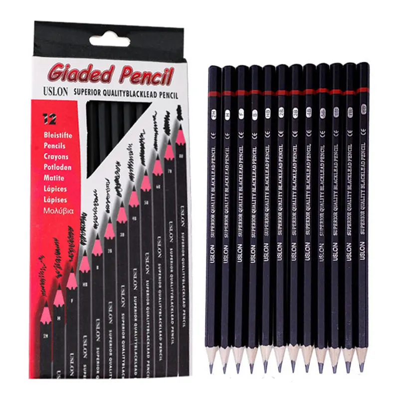 12Pcs/set 2H-8B Wooden Lead Pencils Set for Professional Drawing Painting Journal Writing Sketch Pencils school Art supplies
12Pcs/set 2H-8B Wooden Lead Pencils Set for Professional Drawing Painting Journal Writing Sketch Pencils school Art supplies