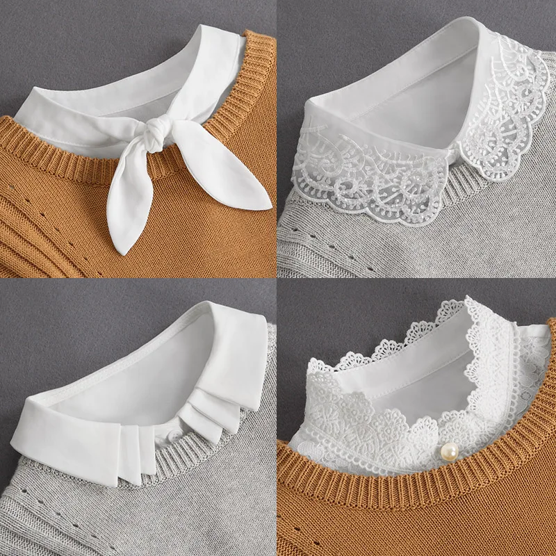 Front Tie White Fake Collar Stand Beads Detachable Collar Fake Women Vintage Crystal Lace Ladies False Blouse Collar Half Shirt
Front Tie White Fake Collar Stand Beads Detachable Collar Fake Women Vintage Crystal Lace Ladies False Blouse Collar Half Shirt