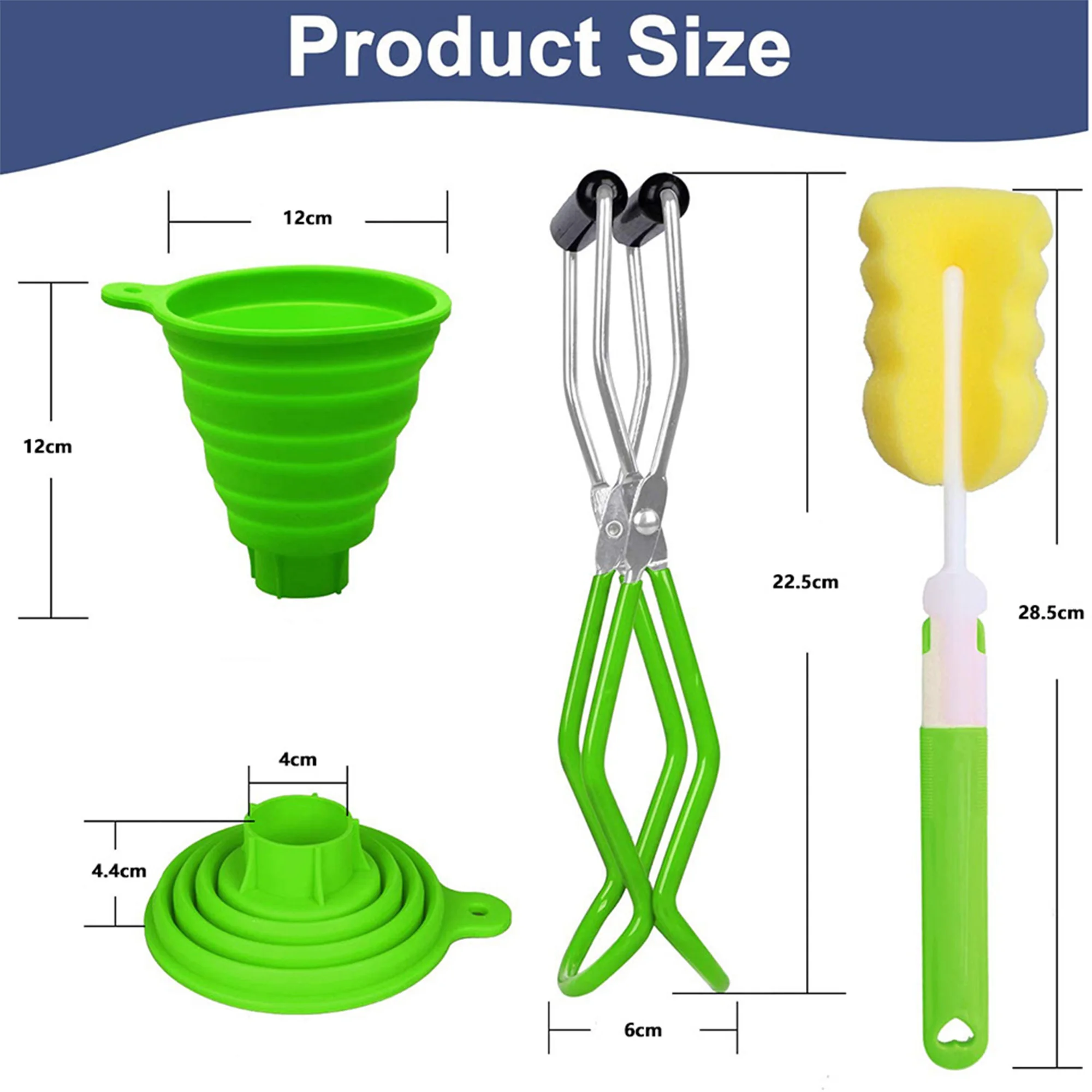 Canning Kit Kitchen Utensils Anti-scalding Dish Clamp Collapsible Funnel Sponge Brush Canning Supplies
Canning Kit Kitchen Utensils Anti-scalding Dish Clamp Collapsible Funnel Sponge Brush Canning Supplies