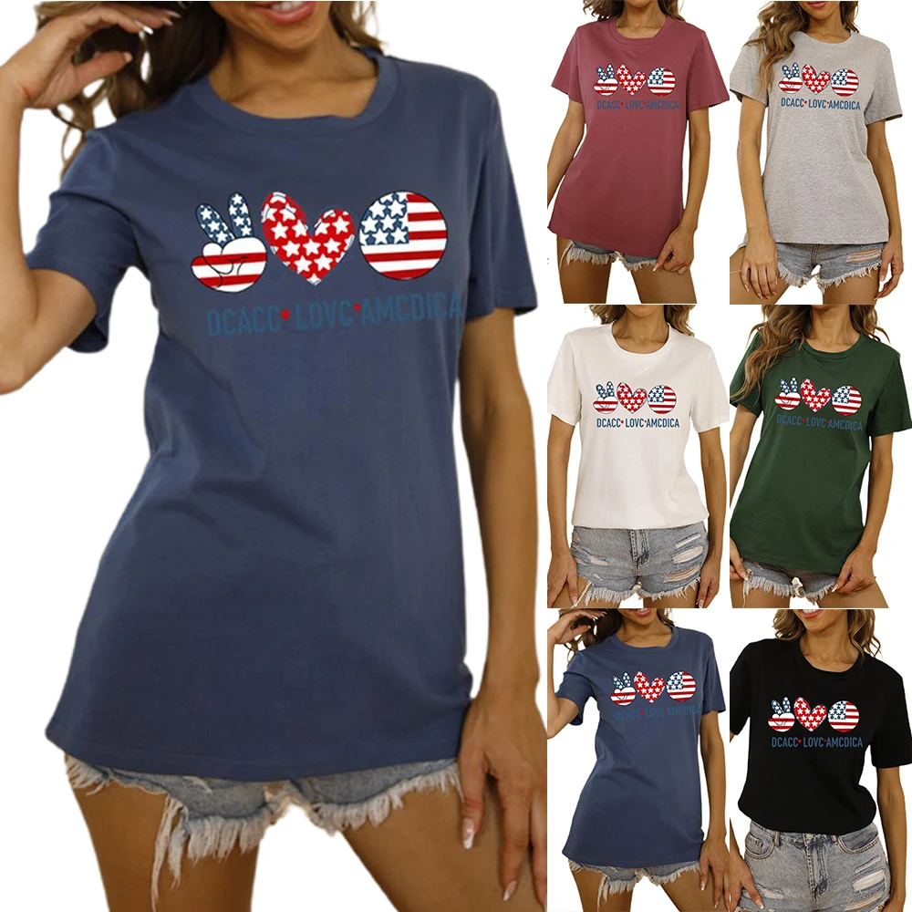 Базовые Женские топы с круглым вырезом и забавным принтом, повседневные свободные топы с коротким рукавом для Дня независимости в американ...
Базовые Женские топы с круглым вырезом и забавным принтом, повседневные свободные топы с коротким рукавом для Дня независимости в американ...