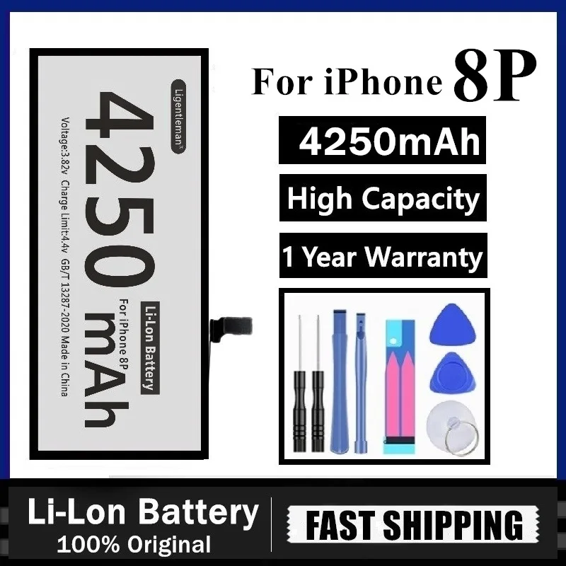 Original High Capacity Phone Battery For iPhone 8p Replacement Batterie 4250mAh Batteries For iPhone 8 Plus iPhone 8plus Batter
Original High Capacity Phone Battery For iPhone 8p Replacement Batterie 4250mAh Batteries For iPhone 8 Plus iPhone 8plus Batter