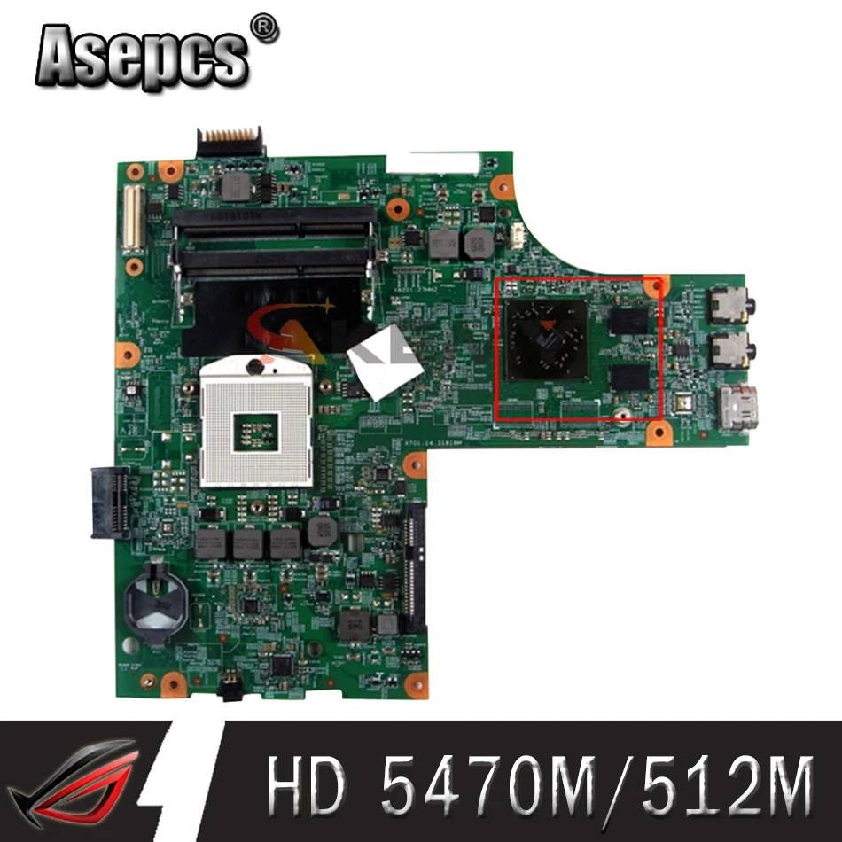 Материнская плата Akemy для ноутбука DELL Inspiron N5010 CN-0VX53T VX53T 48.4HH01.011 HM57 HD 5470M/512M |