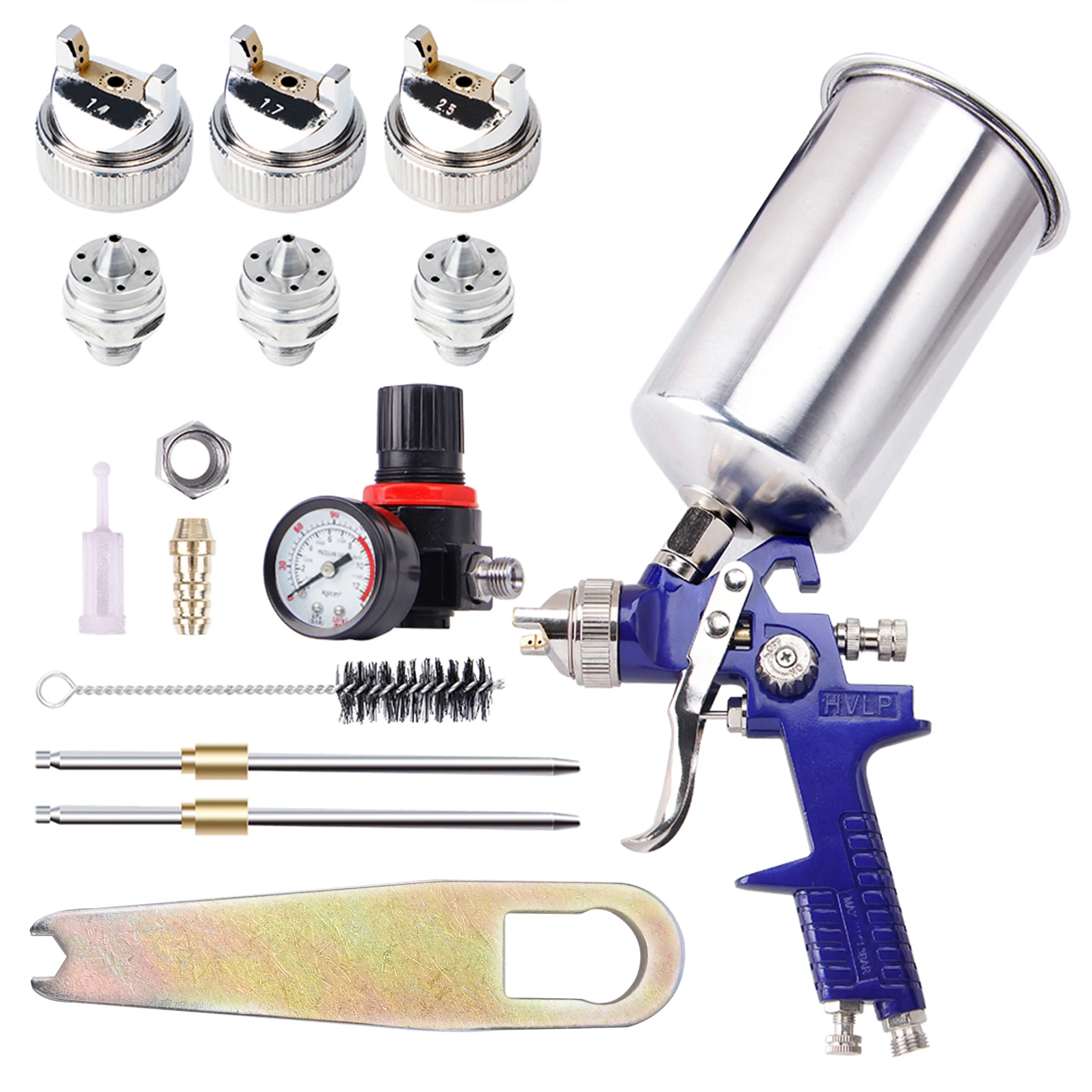 HVLP Auto Paint Air Spray Gun Kit Gravity Feed Car Primer 1.4MM 1.7 2.5MM Nozzle
HVLP Auto Paint Air Spray Gun Kit Gravity Feed Car Primer 1.4MM 1.7 2.5MM Nozzle