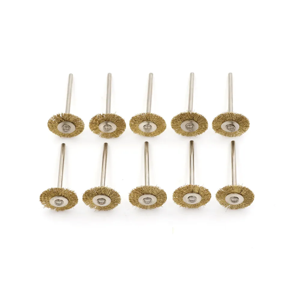 10Pcs 22mm Brass Wheel Wire Brush Set - Fits ,1/8" Shank ,Clean, Polish, Prep Rotary Tool Whosesale
10Pcs 22mm Brass Wheel Wire Brush Set - Fits ,1/8" Shank ,Clean, Polish, Prep Rotary Tool Whosesale