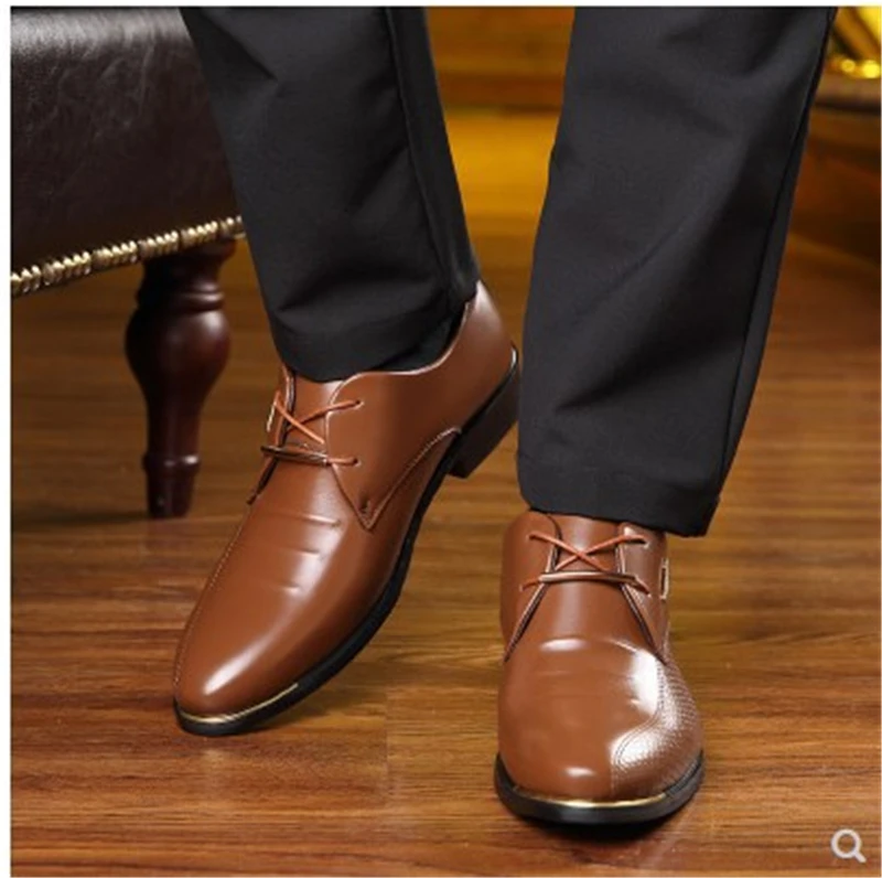 Luxury Brand Classic Man Pointed Toe Dress Shoes Mens Pu Leather Black Wedding Shoes Male Oxford Formal Shoes Plus Size 48
Luxury Brand Classic Man Pointed Toe Dress Shoes Mens Pu Leather Black Wedding Shoes Male Oxford Formal Shoes Plus Size 48