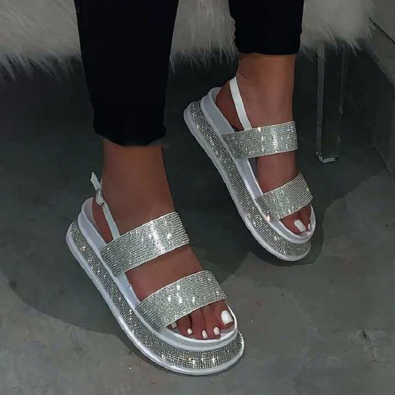 Summer Beach Bling Bling Crystal Rome Ladies Sandals Rhinestone Platform Cutouts Wedges Women Sandals Shoes Woman 2021 New
Summer Beach Bling Bling Crystal Rome Ladies Sandals Rhinestone Platform Cutouts Wedges Women Sandals Shoes Woman 2021 New
