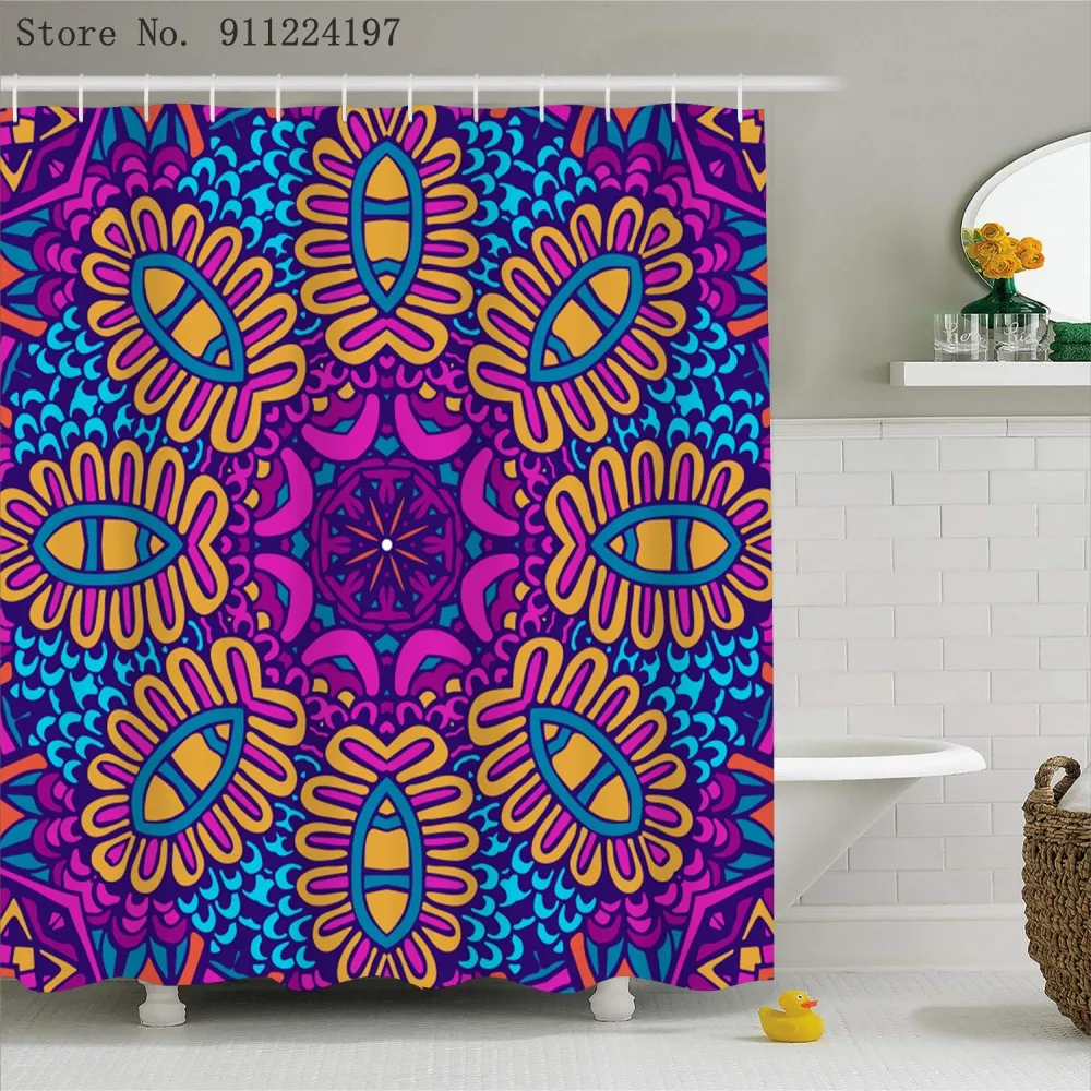 Fashion Gorgeous Jacquard Bathroom Shower Curtain Boho Style Bathroom Decoration Delicate Colorful Toilet Curtain With 12 Hooks
Fashion Gorgeous Jacquard Bathroom Shower Curtain Boho Style Bathroom Decoration Delicate Colorful Toilet Curtain With 12 Hooks