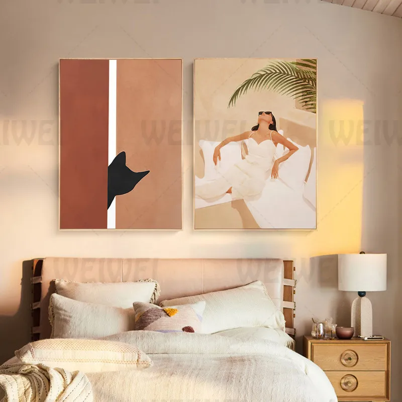 Wall Art Black Fashion Sexy Woman Cat Canvas Print Nordic Posters and Prints Home Decor Leafs Vintage Pictures Abstract Weiwei
Wall Art Black Fashion Sexy Woman Cat Canvas Print Nordic Posters and Prints Home Decor Leafs Vintage Pictures Abstract Weiwei