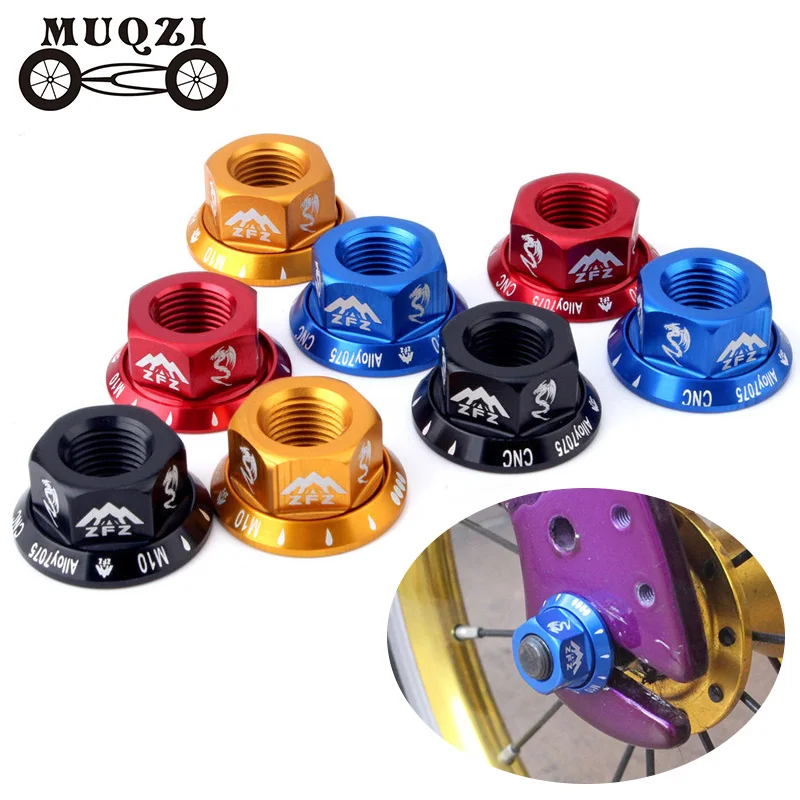 MUQZI 2Pcs Bike M10 Hub Nut Aluminum Alloy Bolt Flange Front Wheel Rear Wheel Screw Cap Mtb Road Folding Fixed Gear Bicycle
MUQZI 2Pcs Bike M10 Hub Nut Aluminum Alloy Bolt Flange Front Wheel Rear Wheel Screw Cap Mtb Road Folding Fixed Gear Bicycle