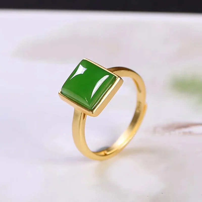 Jadery Vintage 18k Gold Jewelry Natural Jasper Jade Rings For Women 925 Sterling Silver Ring Wedding Party Luxury Jewelry Gifts
Jadery Vintage 18k Gold Jewelry Natural Jasper Jade Rings For Women 925 Sterling Silver Ring Wedding Party Luxury Jewelry Gifts