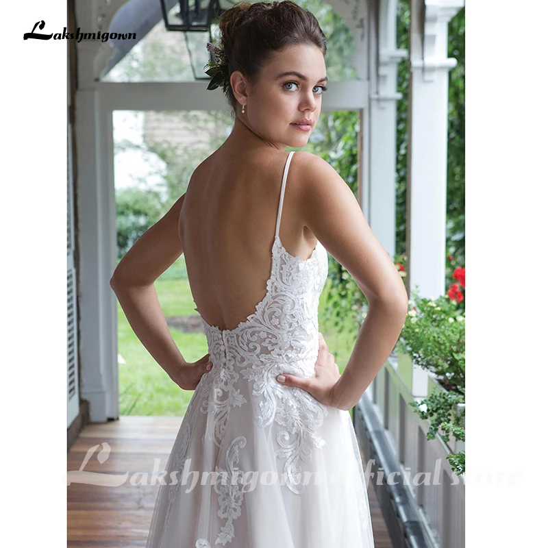 Spaghetti Straps Illusion A-line Tulle Wedding Dress 2021 with Lace Appliques Bruidsjurk Chic Bridal Dresses Country Wedding Go
Spaghetti Straps Illusion A-line Tulle Wedding Dress 2021 with Lace Appliques Bruidsjurk Chic Bridal Dresses Country Wedding Go