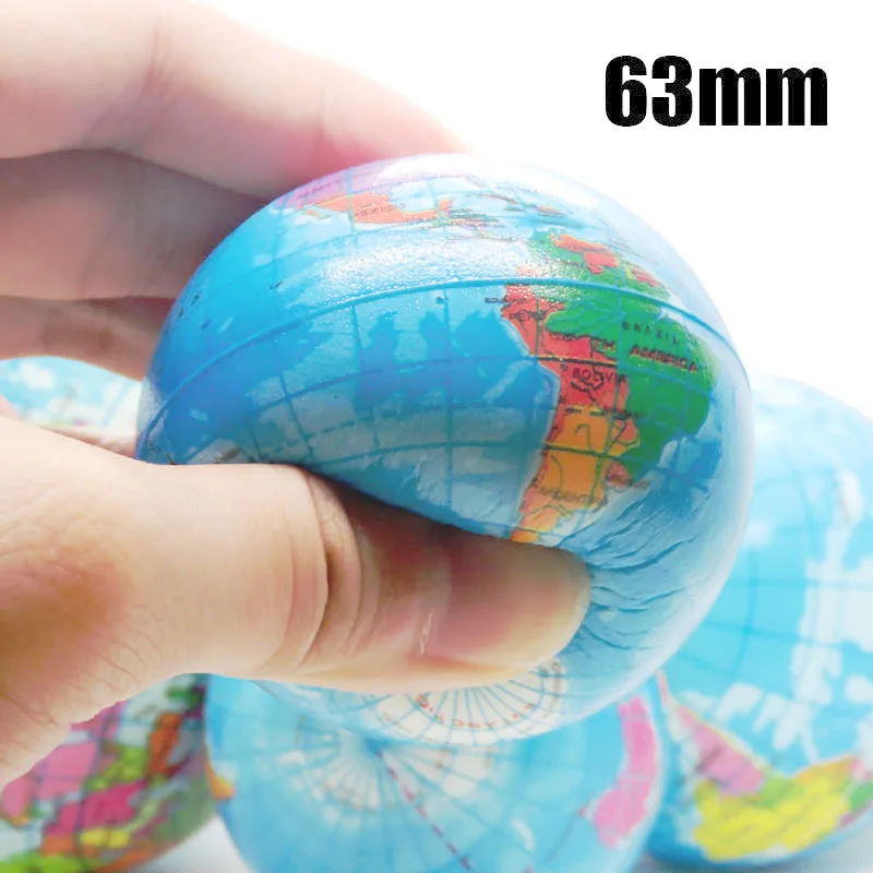 1pc 63mm Earth Ball Toys for Children Foam globe Anti Stress Relief World Map Palm Ball Atlas Globe Planet Teaching Supplies
1pc 63mm Earth Ball Toys for Children Foam globe Anti Stress Relief World Map Palm Ball Atlas Globe Planet Teaching Supplies