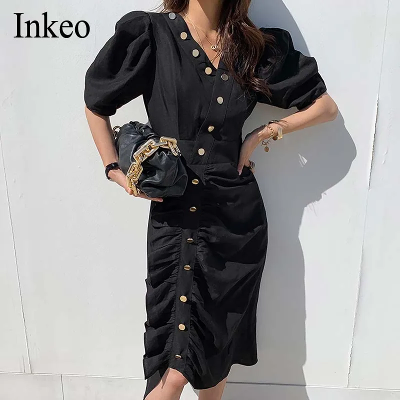Elegant irregular Women Midi dress 2020 Autumn Fashion Buttons V-neck Khaki Female dresses Pleated Party Vestidos INKEO 9D263
Elegant irregular Women Midi dress 2020 Autumn Fashion Buttons V-neck Khaki Female dresses Pleated Party Vestidos INKEO 9D263