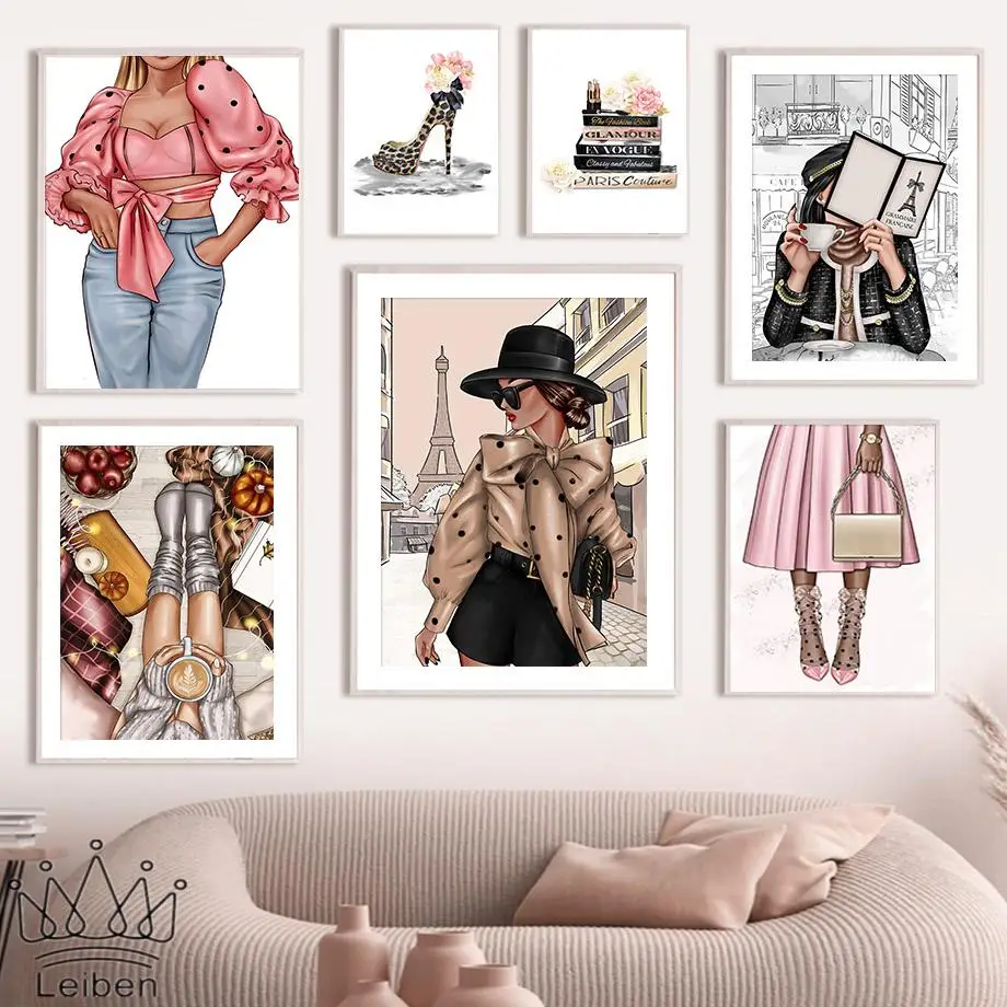 Fashion Paris Girl Coffee Book High Heels Perfume Poster Nordic Magazine Cover Woman Wall Art Canvas Painting Home Decor Bedroom
Fashion Paris Girl Coffee Book High Heels Perfume Poster Nordic Magazine Cover Woman Wall Art Canvas Painting Home Decor Bedroom