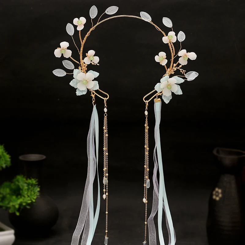 Hanfu Hairband Decoration Tassel Buyao Ancient Style Lady Halo Beauty Headband Ancient Costume Ornament 
Hanfu Hairband Decoration Tassel Buyao Ancient Style Lady Halo Beauty Headband Ancient Costume Ornament