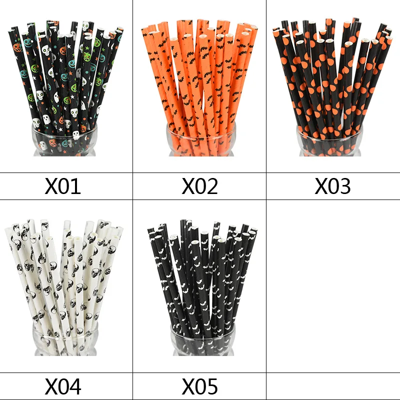25pcs Lovely Bat Ghost Pumpkin Paper Straws Happy Halloween Party Decorations Drinking Straws Bithday Party Disposable Tableware
25pcs Lovely Bat Ghost Pumpkin Paper Straws Happy Halloween Party Decorations Drinking Straws Bithday Party Disposable Tableware