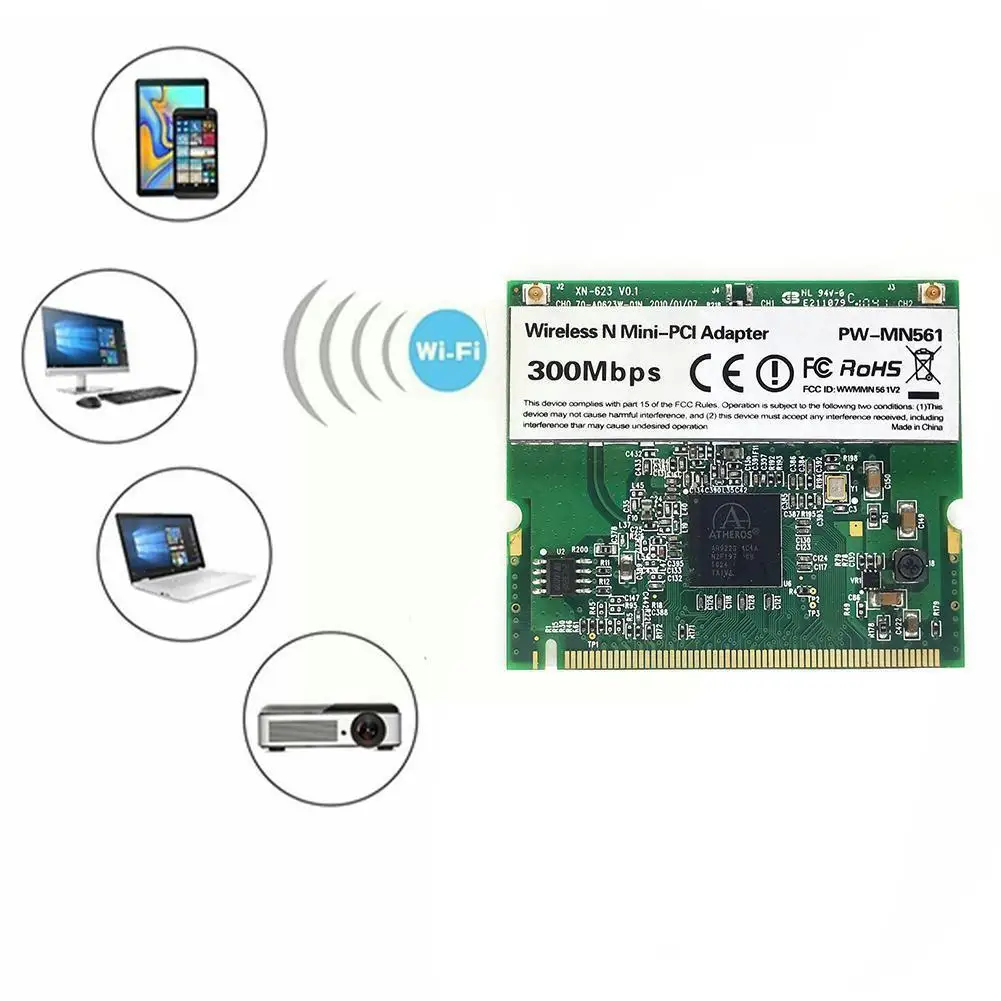 Atheros AR9223 300Mbps Mini PCI Wireless N WiFi Adapter Mini-PCI CARD Toshiba Asus Card For Acer WLAN Dell C1G2
Atheros AR9223 300Mbps Mini PCI Wireless N WiFi Adapter Mini-PCI CARD Toshiba Asus Card For Acer WLAN Dell C1G2