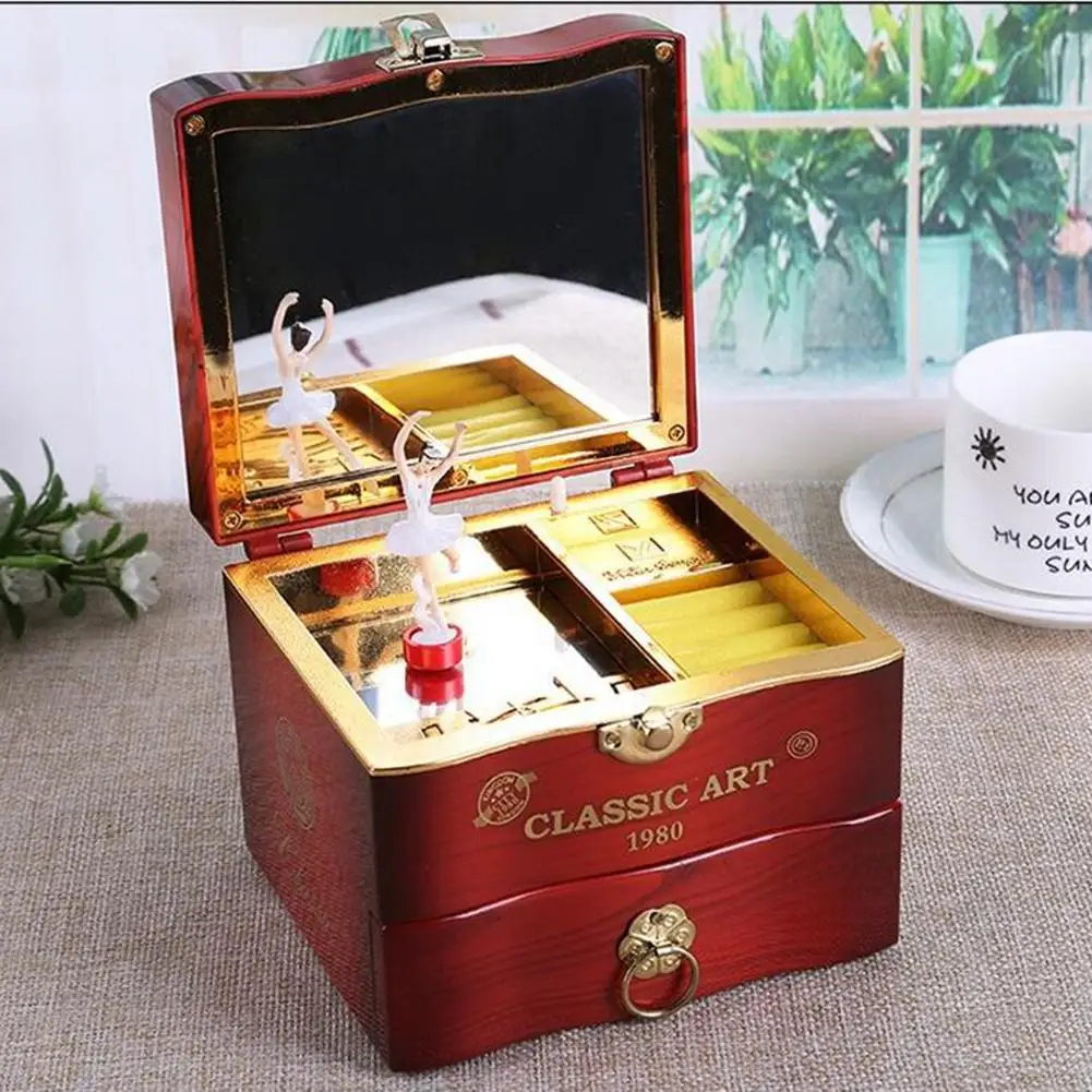 Innovative Jewelry Box Music Box DIY Ornament Organizer Rotating Dancing Girl Necklace Drawer Cutlery Storage Box
Innovative Jewelry Box Music Box DIY Ornament Organizer Rotating Dancing Girl Necklace Drawer Cutlery Storage Box
