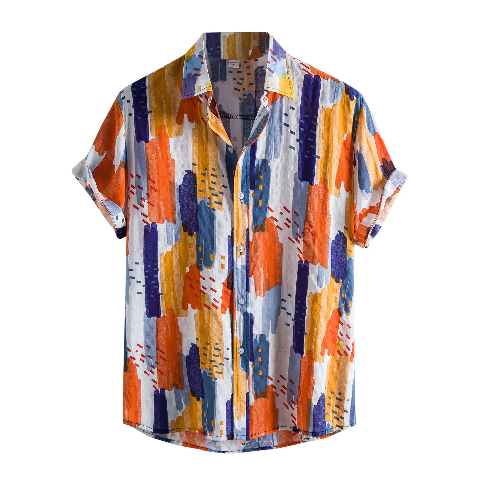 Men Hawaiian Shirts 2021 Color Print Short Sleeve Shirt Button Turn-down Collar Linen High Quality Summer Clothes For Man
Men Hawaiian Shirts 2021 Color Print Short Sleeve Shirt Button Turn-down Collar Linen High Quality Summer Clothes For Man