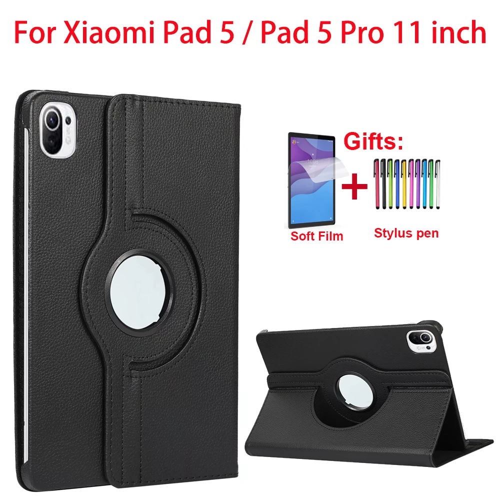 360 Degree Rotation Cover For Xiaomi Mi Pad 5 Pro Case 11 inch Leather Flip Stand MiPad 5G 2021 Capa Funda | Компьютеры и офис