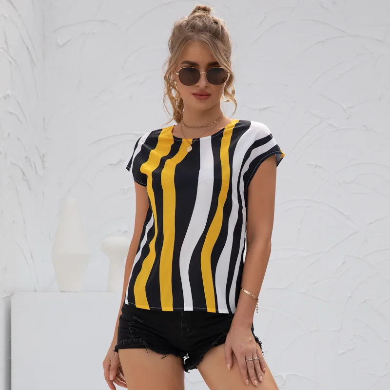 Stripe Chiffon Blouses Women Summer Backless Shirts O-Neck Casual Irregular Hollow Out Short Sleeve Loose Sexy Plus Fashion Tops
Stripe Chiffon Blouses Women Summer Backless Shirts O-Neck Casual Irregular Hollow Out Short Sleeve Loose Sexy Plus Fashion Tops